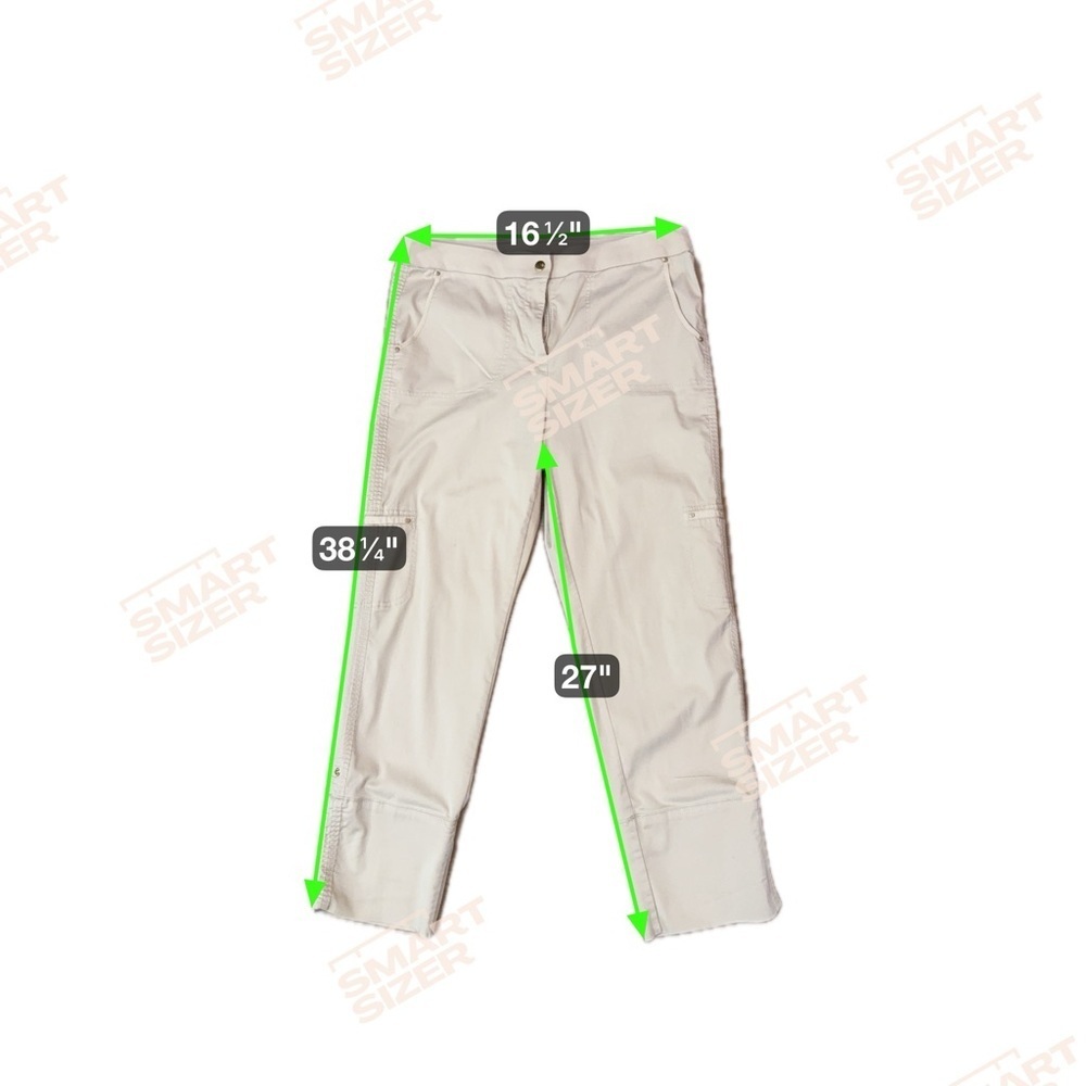 Chico's Beige Cargo Style Utility Pants Women’s Size M Straight Leg Casual - Picture 9 of 9